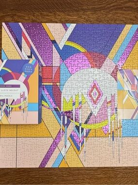 Frank Lloyd Wright Frozen Spheres 500 Piece Galison Foul Puzzle Complete